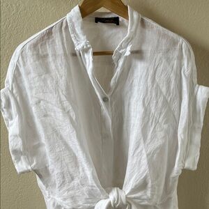 Luiselle White Italian Linen Top Large